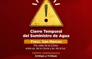 CESPM suspende temporalmente suministro de agua en la colonia San Marcos