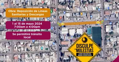 Realizan reposici�n de l�neas de drenaje sanitario en Calzada Cuaht�moc