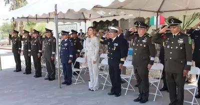 Da bienvenida gobernadora Marina del Pilar a nuevo comandante interino de la seg