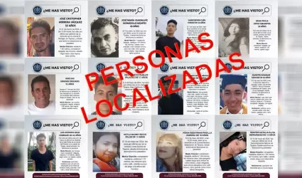 FGE logra la localizaci�n de doce personas reportadas como desaparecidas