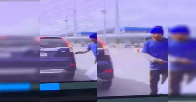 Persona raya veh�culo en represalia por no recibir dinero en Garita de San Ysidr