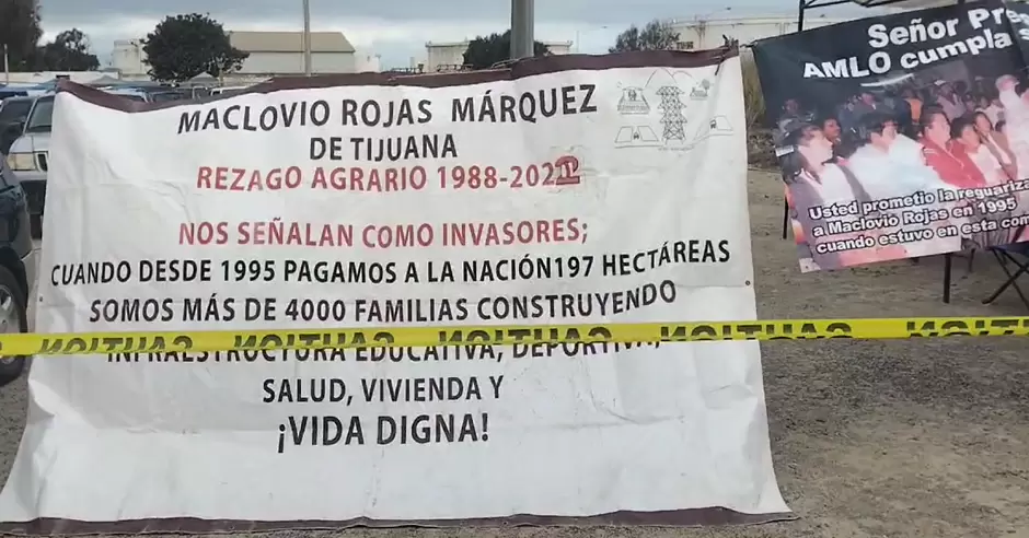 Bloqueo a Pemex Rosarito, hasta que salgan los primeros 400 ttulos de propiedad, amenazan pobladores del Maclovio Rojas