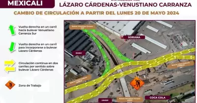 Anuncia SIDURT cambios en circulacin vehicular en zona de trabajo del distribui