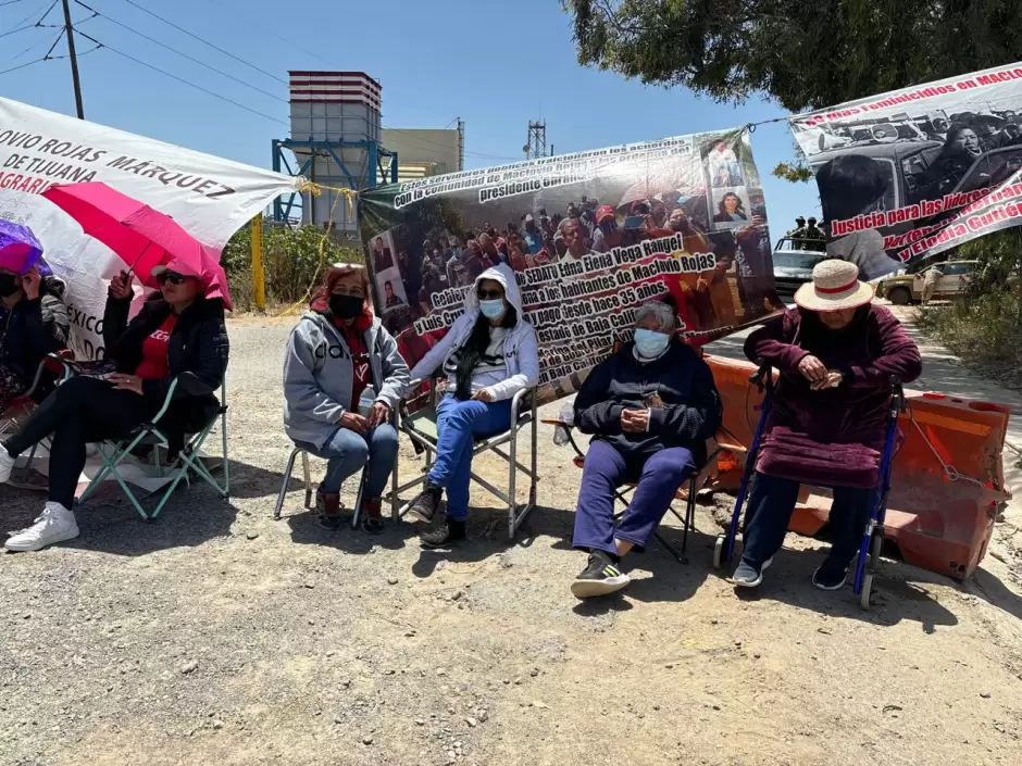 Pobladores del Maclovio Rojas anuncian retiro del bloqueo de Pemex Rosarito; dicen que no son los nicos responsables