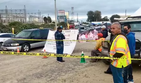 Pobladores del Maclovio Rojas anuncian retiro del bloqueo de Pemex Rosarito; dic