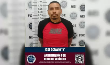 Detenido por robo de veh�culo