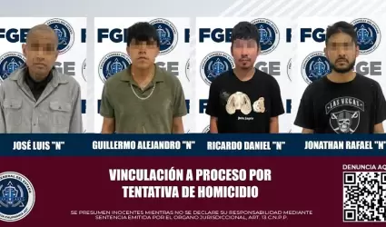 Logra la FGE vinculaci�n a proceso de cuatro imputados por homicidio calificado 