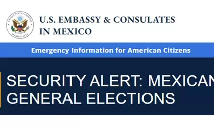 Gobierno de EEUU lanza alerta de seguridad por elecciones en M�xico