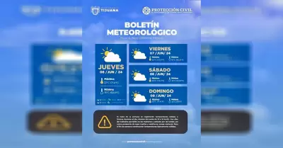 Gobierno de Tijuana anuncia el pronstico meteorolgico para los prximos das