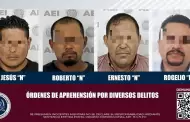Agentes Estatales de Investigacin capturan a cuatro sujetos con orden de aprehensin en Tecate