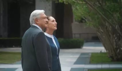 Andr�s Manuel L�pez Obrador y Claudia Sheinbaum