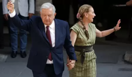 El presidente Andrs Manuel Lpez Obrador y su esposa Beatriz Gutirrez Mller