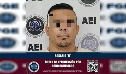 FGE cumplimenta orden de aprehensi�n a sujeto por el delito de robo calificado