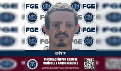 Es vinculado a proceso un hombre por robo de veh�culo y narcomenudeo