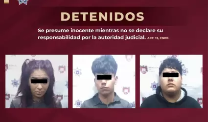 Capturan a tres objetivos delictivos