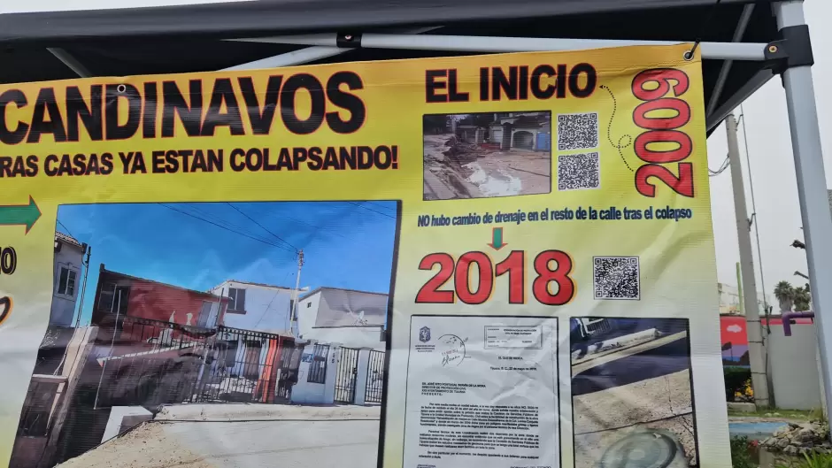 Vecinos de Lomas Conjunto Residencial exigen reubicaci�n justa por deslizamiento de calle