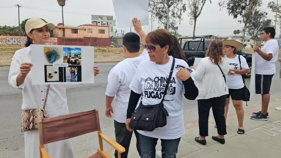 Vecinos afectados del fraccionamiento Lomas Conjunto Residencial