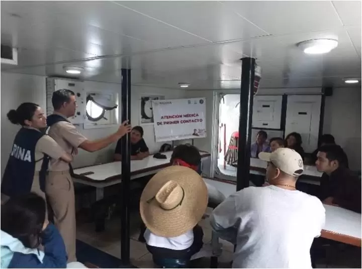 Marina apoya en el Programa de Atenci�n M�dica de Primer Contacto en�lugares de dif�cil acceso, en el estado de Baja California
