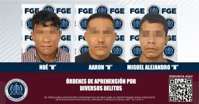 �rdenes de aprehensi�n por diversos delitos