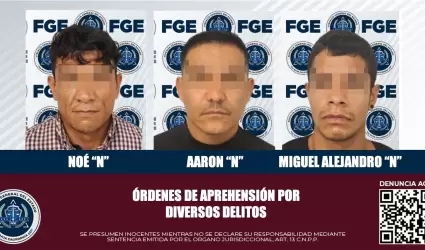 �rdenes de aprehensi�n por diversos delitos