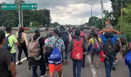 Unos dos mil migrantes en su mayora de Centro y Sudamrica salieron en caravana