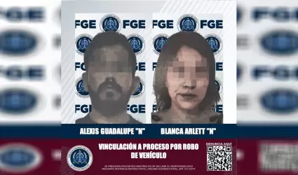 Una mujer y un hombre son vinculados a proceso por robo de veh�culo