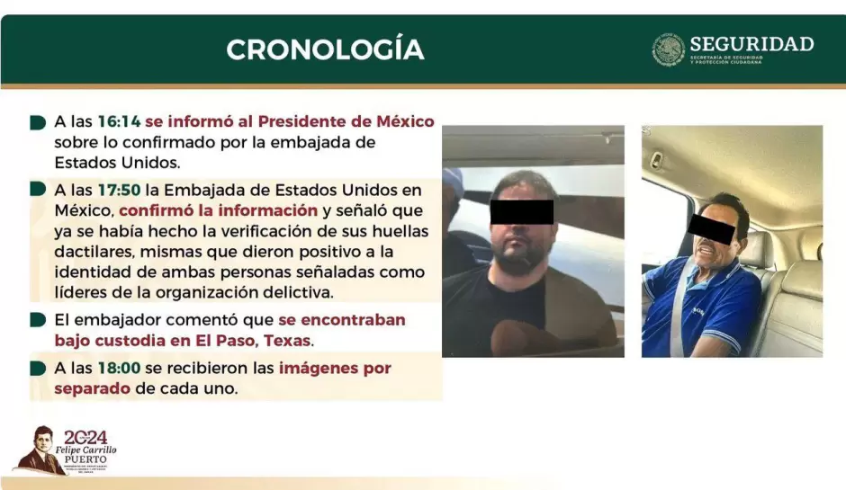 Imagen de Joaqu�n Guzm�n L�pez y "El Mayo" Zambada difundida por el Gobierno de M�xico