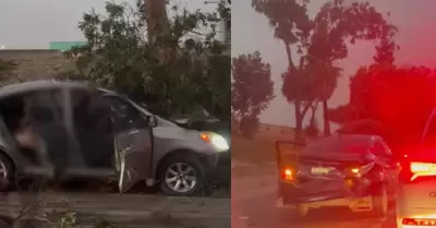 Accidente de tr�nsito congestiona V�a R�pida Oriente en Tijuana