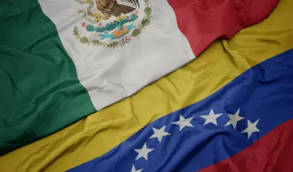 Bandera de M�xico y Bandera de Venezuela