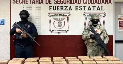 FESC y SEDENA hallan armas de fuego y 26 kilos de cocana en el Valle de Mexical