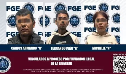 La FGE logra vinculaci�n a proceso de tres imputados por privaci�n ilegal de la 