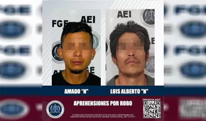 Detiene AEI a dos sujetos que contaban con orden de aprehensin por robo agravad