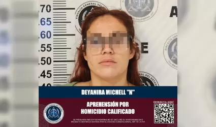 Presunta responsable de participar en doble homicidio ocurrido en el 2023