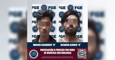 Dos hombres quedan en prisin preventiva por robo de vehculo con violencia