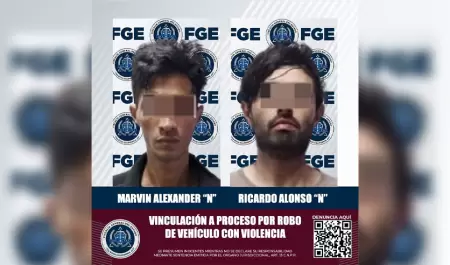 Dos hombres quedan en prisin preventiva por robo de vehculo con violencia