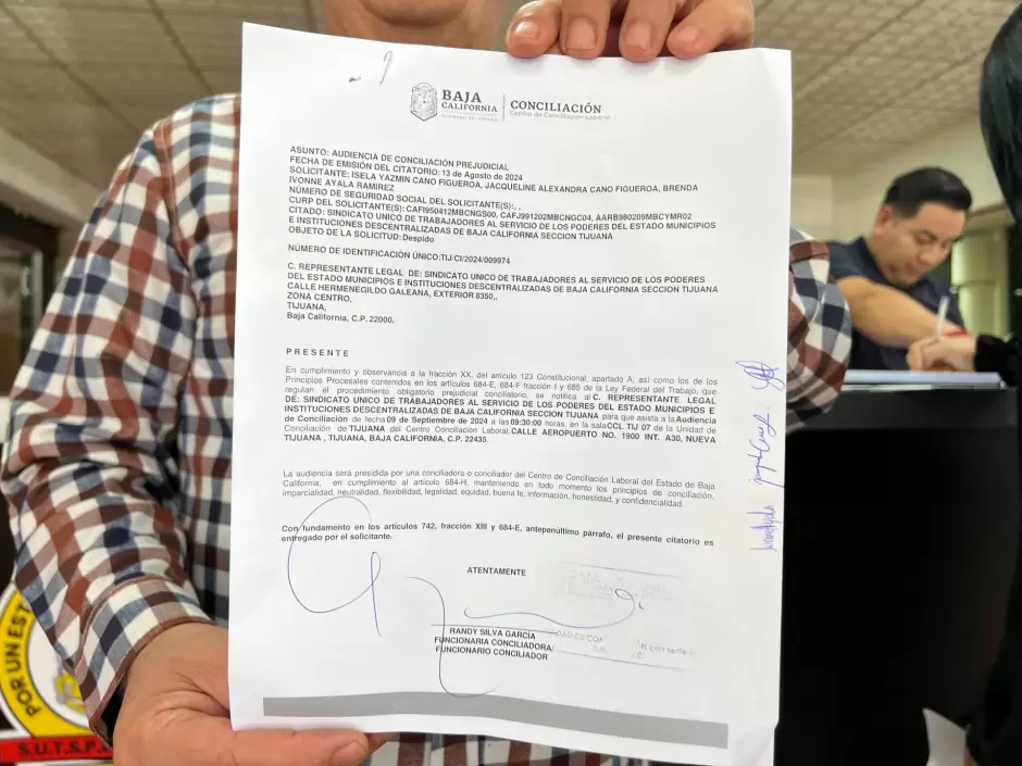Citatorio ante Conciliaci�n y Arbitraje