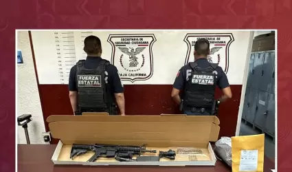 Localizan fusil de asalto en el interior de veh�culo con reporte de robo recient