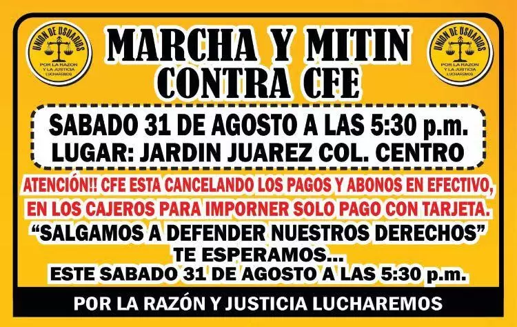 Marcha y mitin de la Uni�n de Usuarios