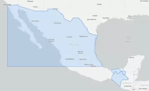 Zonas de M�xico donde migrantes de todas las nacionalidades ahora pueden solicitar una cita CBP One