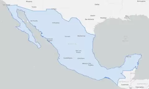 Zonas de M�xico donde los ciudadanos mexicanos ahora pueden solicitar una cita CBP One