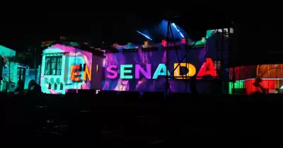 Proyecci�n del video mapping de la historia de Ensenada en el Riviera