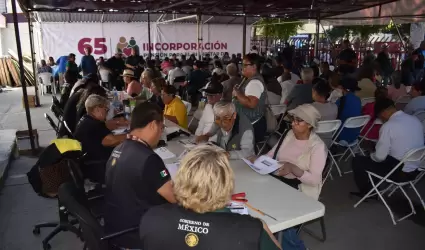 Adultos mayores abarrotan m�dulos de la Secretaria de Bienestar para la pensi�n 