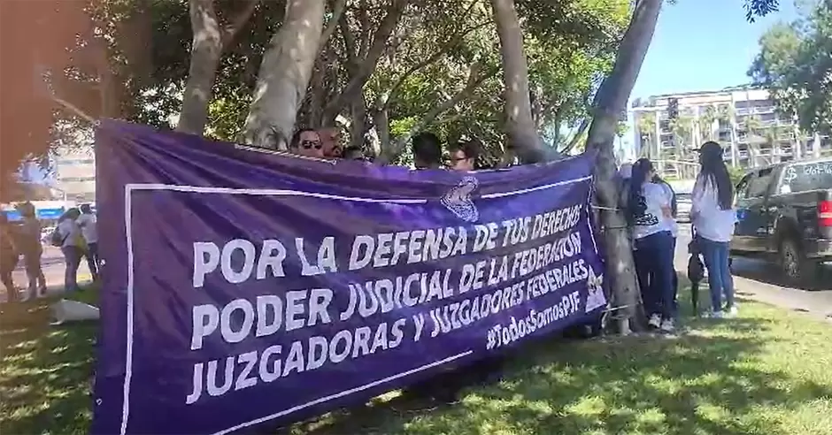 Trabajadores del poder judicial de BC se mantuvieron en paro