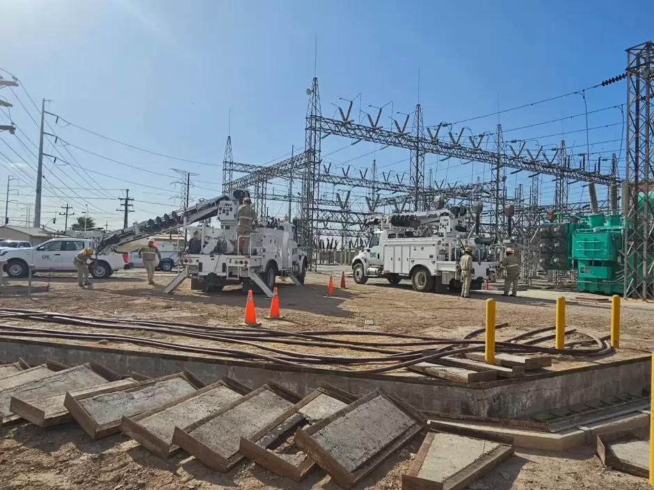 Reparaciones en subestaci�n centro por falla provocada por altas temperaturas