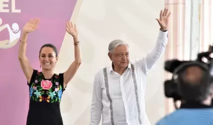 Claudia Sheinbaum y Andr�s Manuel L�pez Obrador