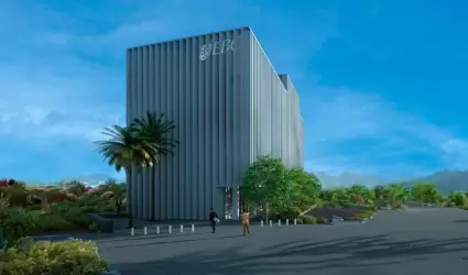 Render de la fachada de la Escuela Bancaria y Comercial (EBC)