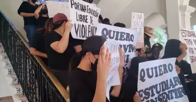 Manifestacin de alumnos de Psicologa de la Unison