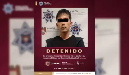Detenido con arma y pastillas psicotr�picas