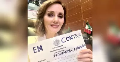 Lilly T�llez presume voto en contra de Noro�a