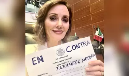 Lilly T�llez presume voto en contra de Noro�a